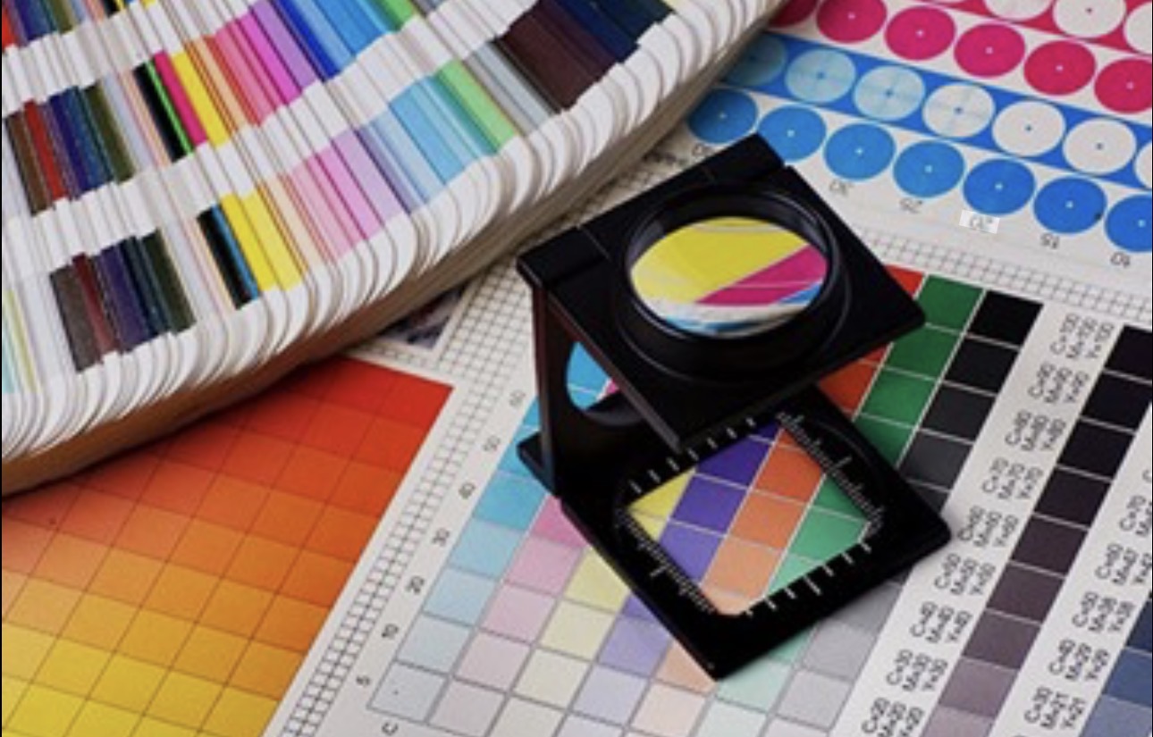 Color swatches and magnifier tool