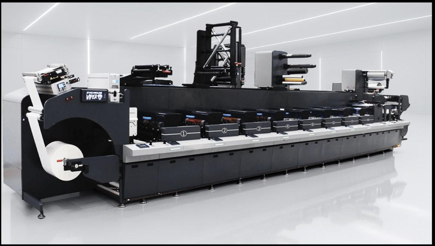 Industrial printing machine setup